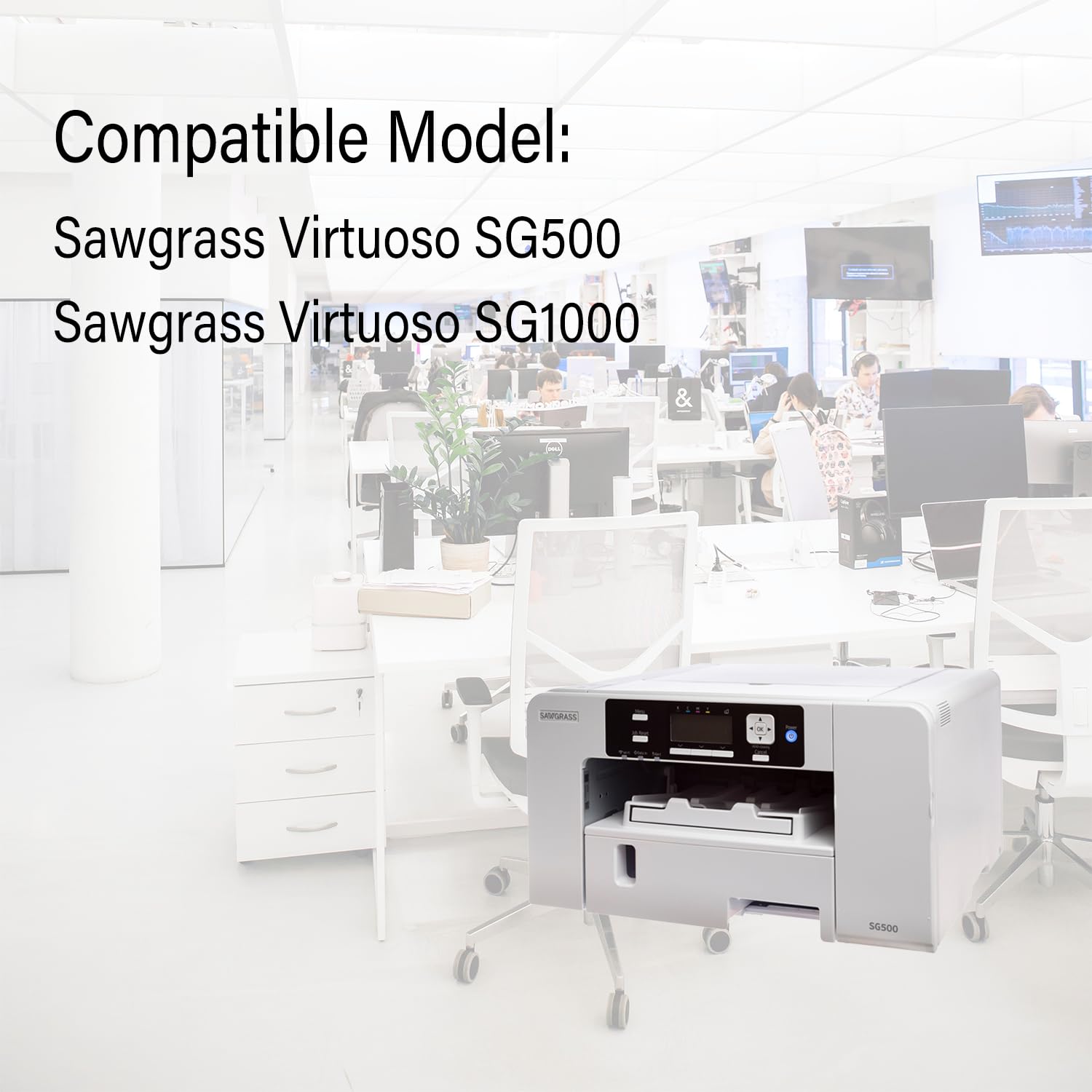Sawgrass SG1000 & SG500 Sublimation Ink Cartridges 4-Pack (Black, Cyan, Magenta, Yellow) - Compatible Replacement Ink for Sublimation Printing - Perfect for T-Shirts, Mugs & Personalized Gifts