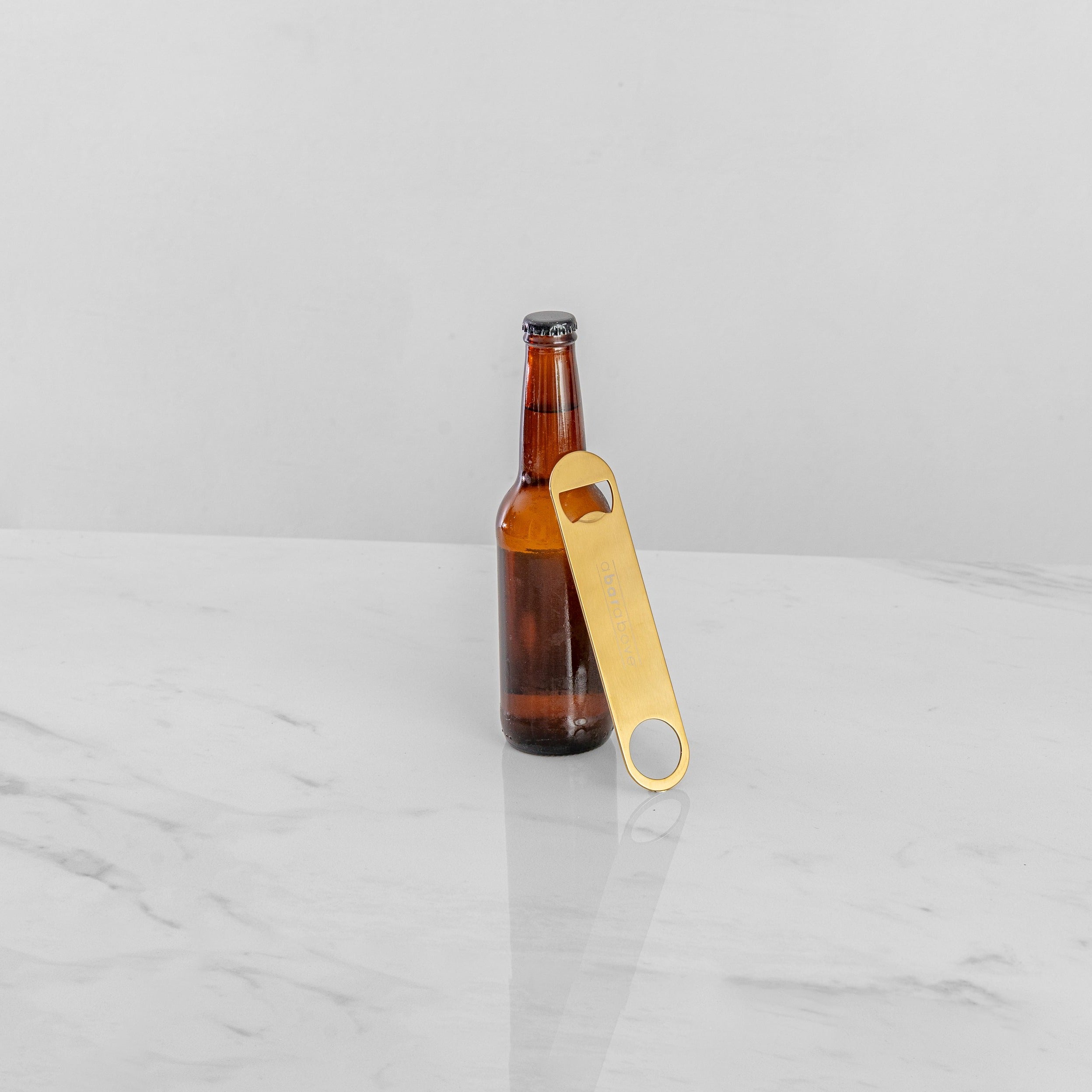 Premium Gold Bar Blade Bottle Opener - Heavy Duty Stainless Steel Beer Bottle Cap Lifter for Bartenders, Home Bars, Parties & Outdoor Events