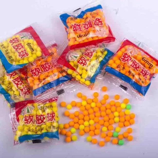 10 Pack 6MM Soft Rubber Bullets for Airsoft Guns - Non-Lethal Training Ammo for Target Practice & Self Defense Scenarios