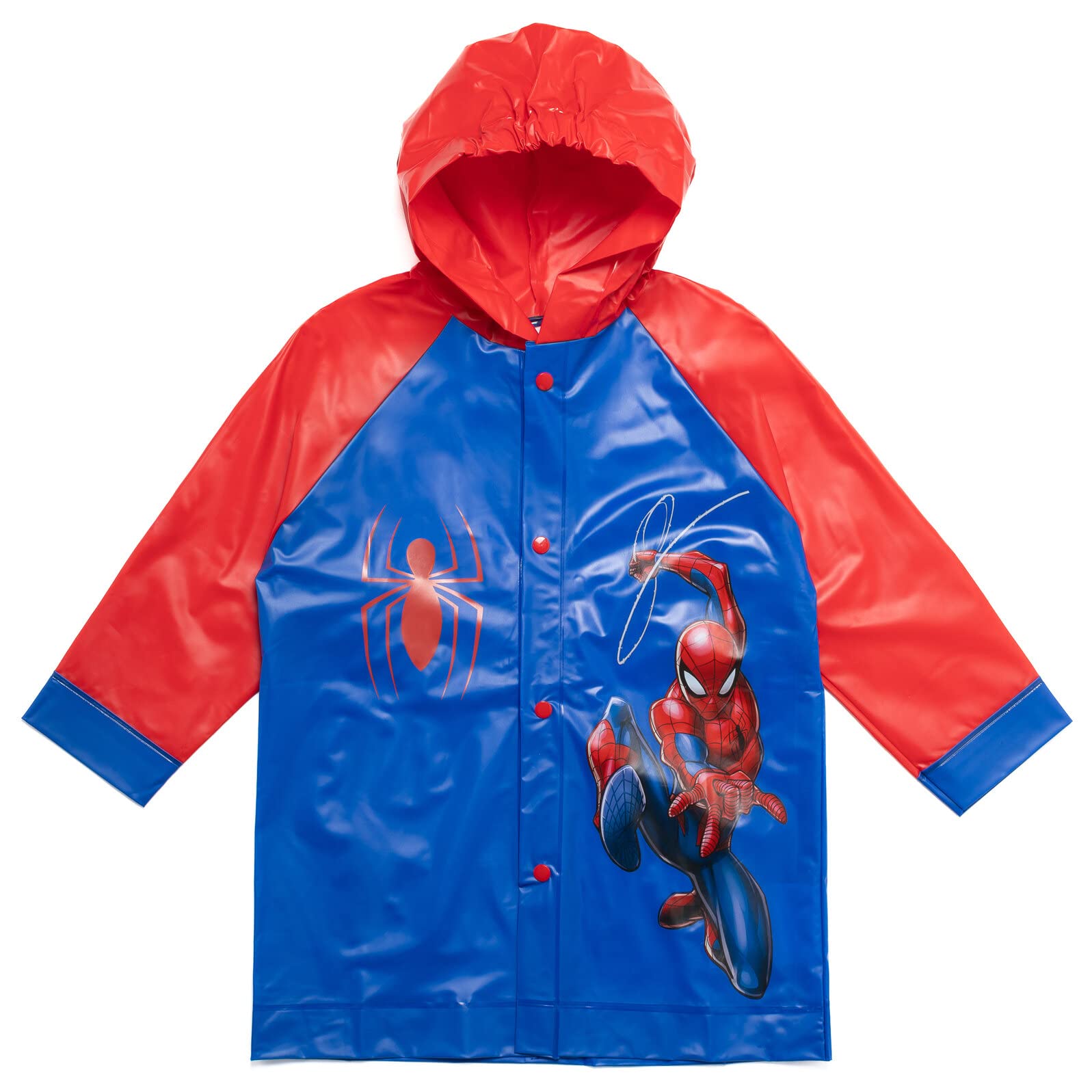 Marvel Avengers Spider-Man Iron Man Thor Captain America Waterproof Rain Jacket for Kids - Toddler to Big Kid Sizes - Perfect for Outdoor Play, School & Rainy Day Adventures
