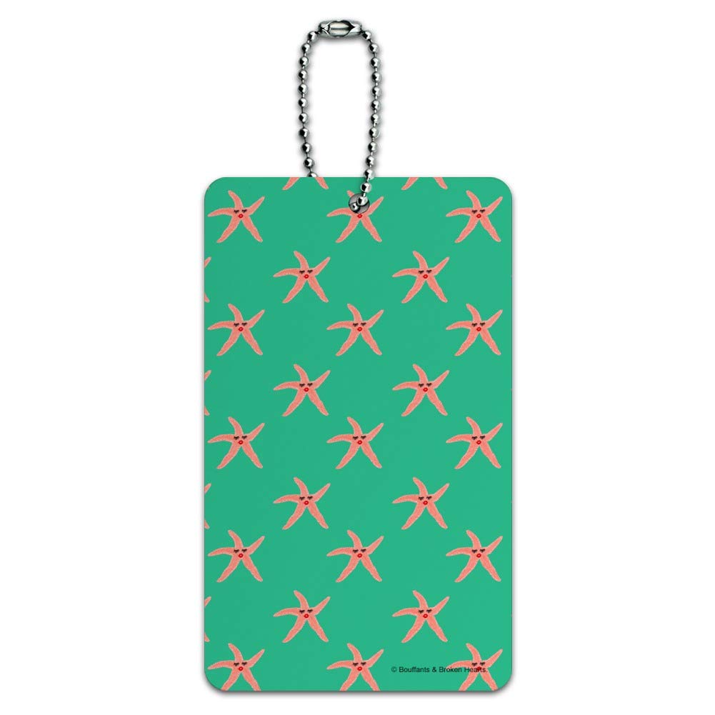 Stylish Glam Starfish Tropical Pattern Luggage Tag - Durable Suitcase ID Card Holder for Travel Accessories | Perfect for Carry-On Bags, Backpacks & Vacation Essentials