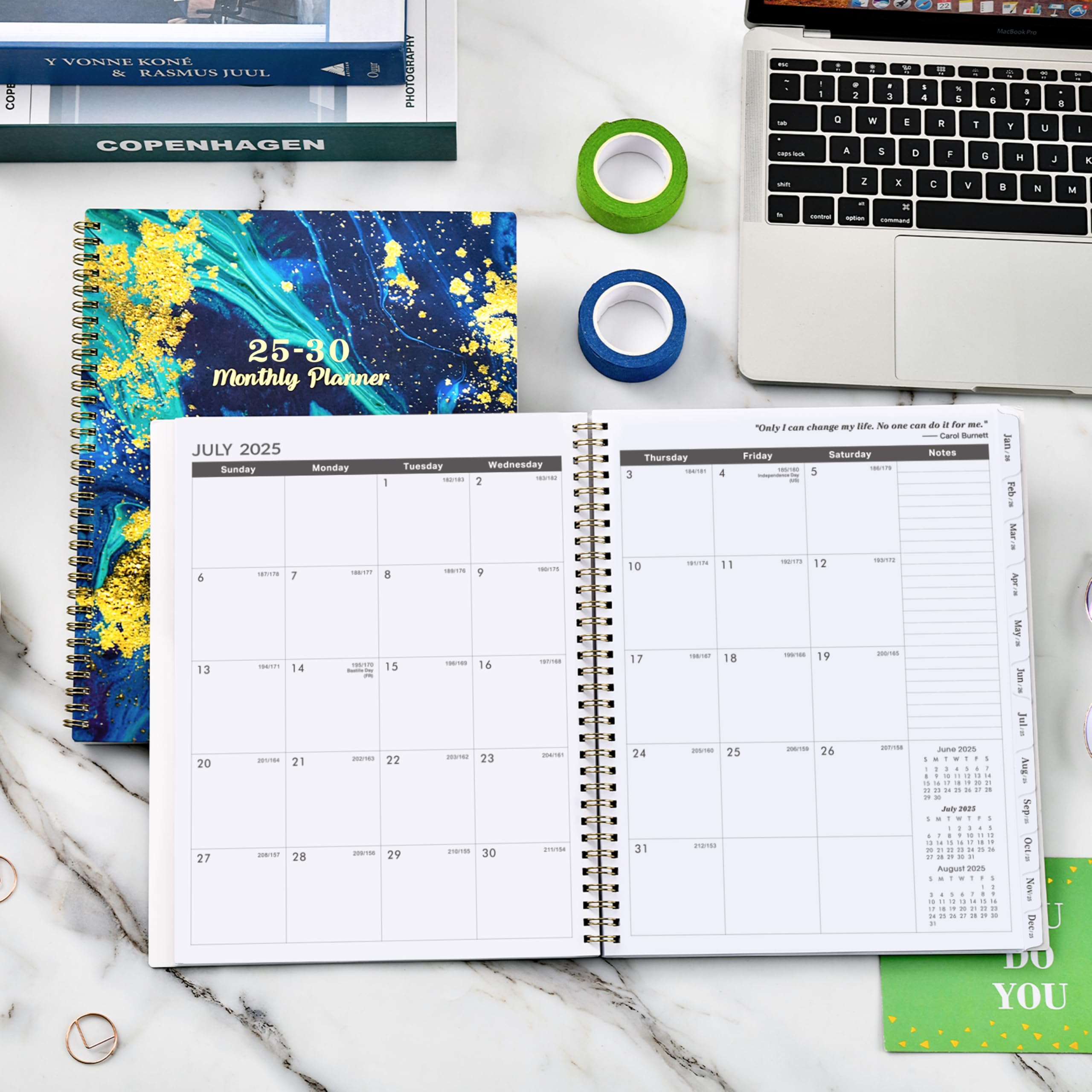 2025-2030 Monthly Planner Calendar | 5-Year Academic Planner from July 2025 to June 2030 | 9