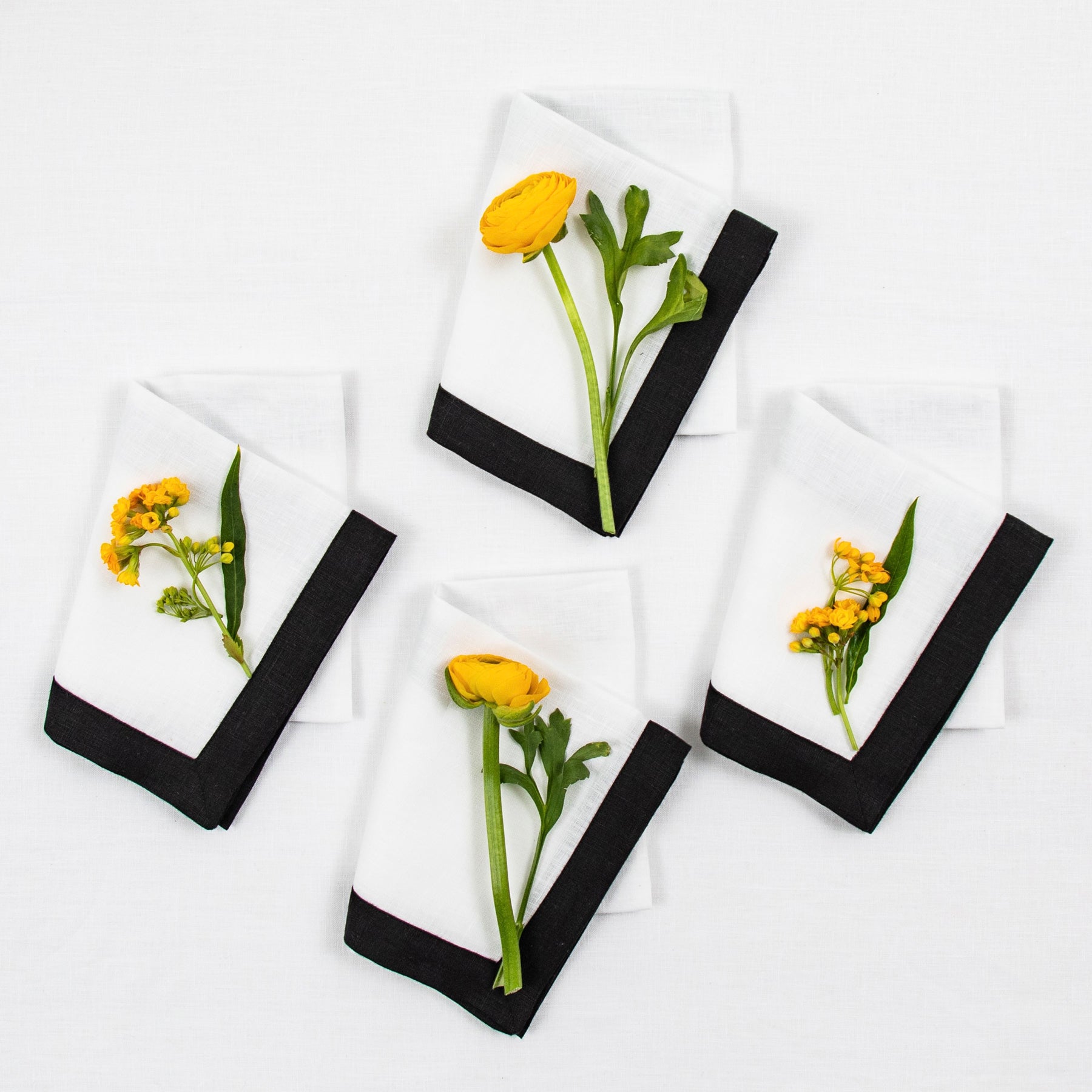 Premium Classic Cotton Napkins - Set of 4 for Elegant Dining, Dinner Parties & Home Decor | Soft, Durable & Washable Table Linens