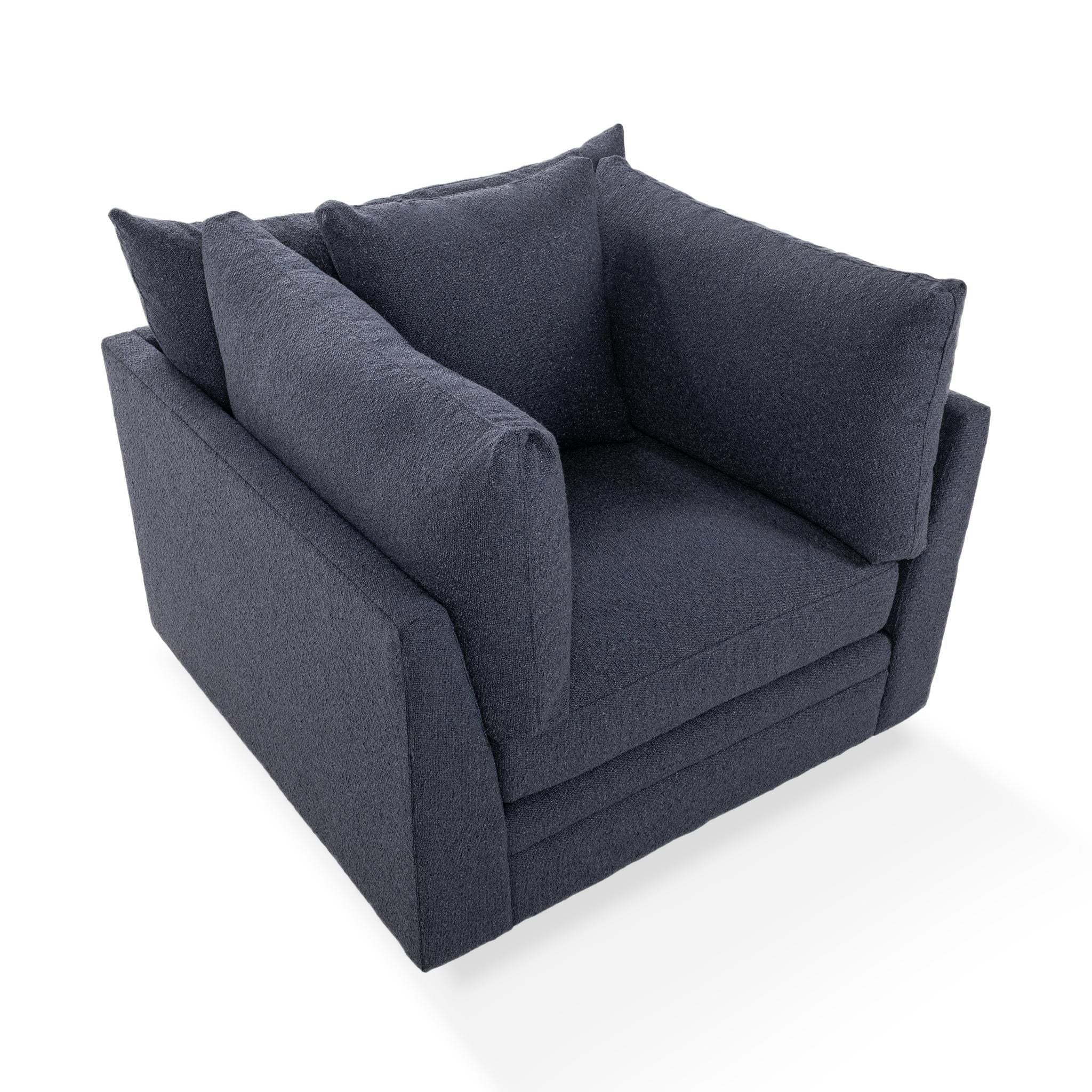 Audrey Upholstered Swivel Chair - Modern Velvet Accent Chair with 360° Rotation for Living Room, Bedroom, or Office - Comfortable Lounge Chair for Relaxing and Reading