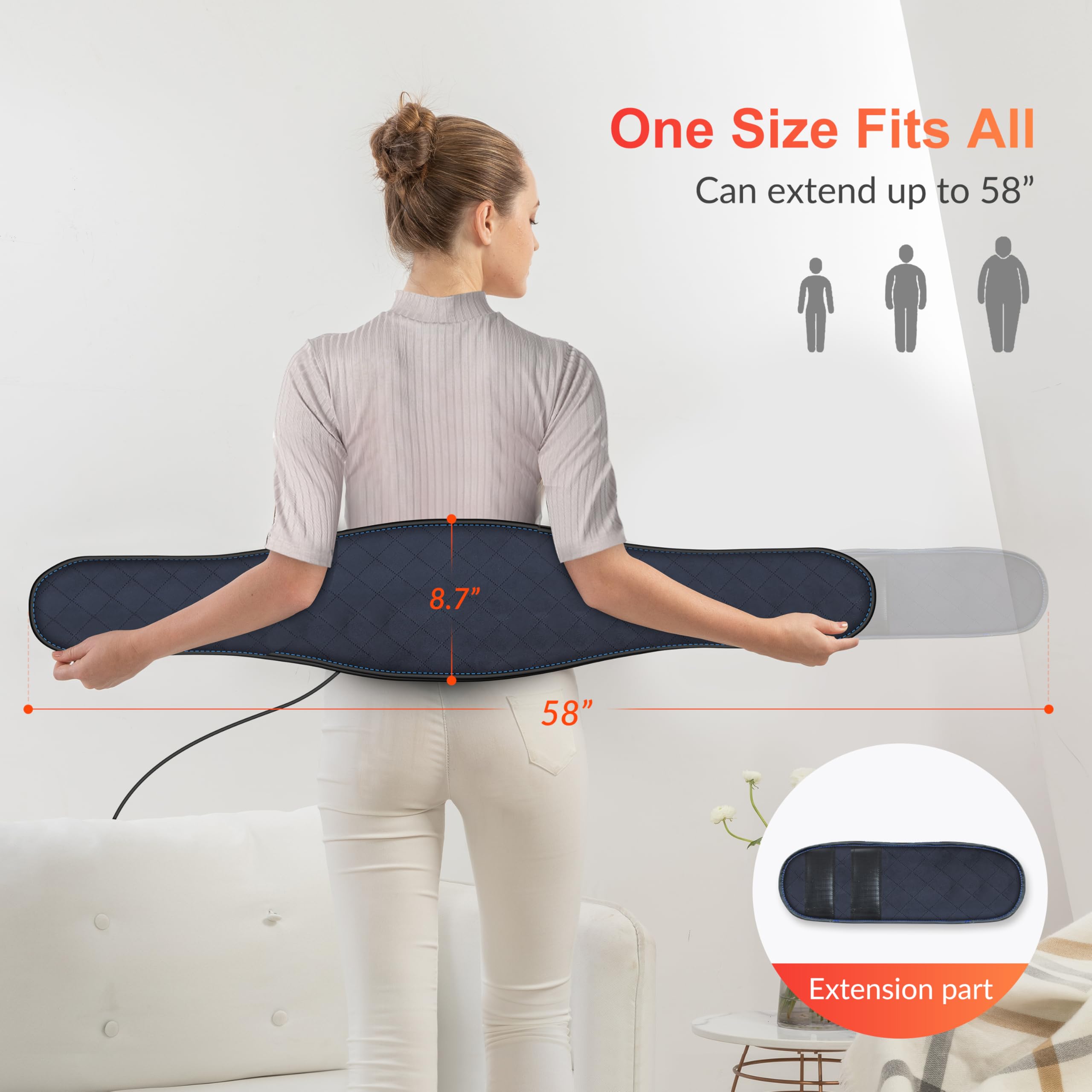 COMFIER Electric Heating Pad with Compression - Foot Massager for Pain Relief, Relaxation & Improved Circulation - Perfect for Home, Office & Travel Use