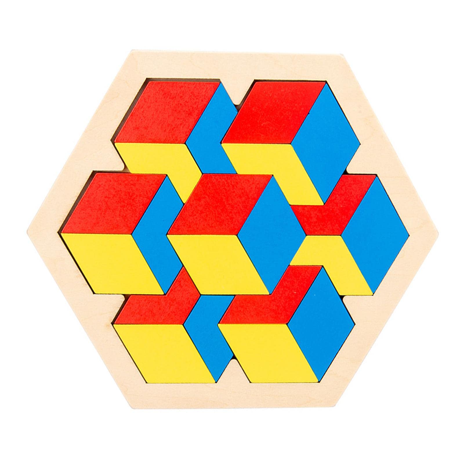 Shamjina Wooden Tangram Puzzle - Educational Montessori Toys for Toddlers & Kids - Colorful Brain Teaser Jigsaw Board - Perfect for Preschool Learning, Classroom Activities & Family Game Night