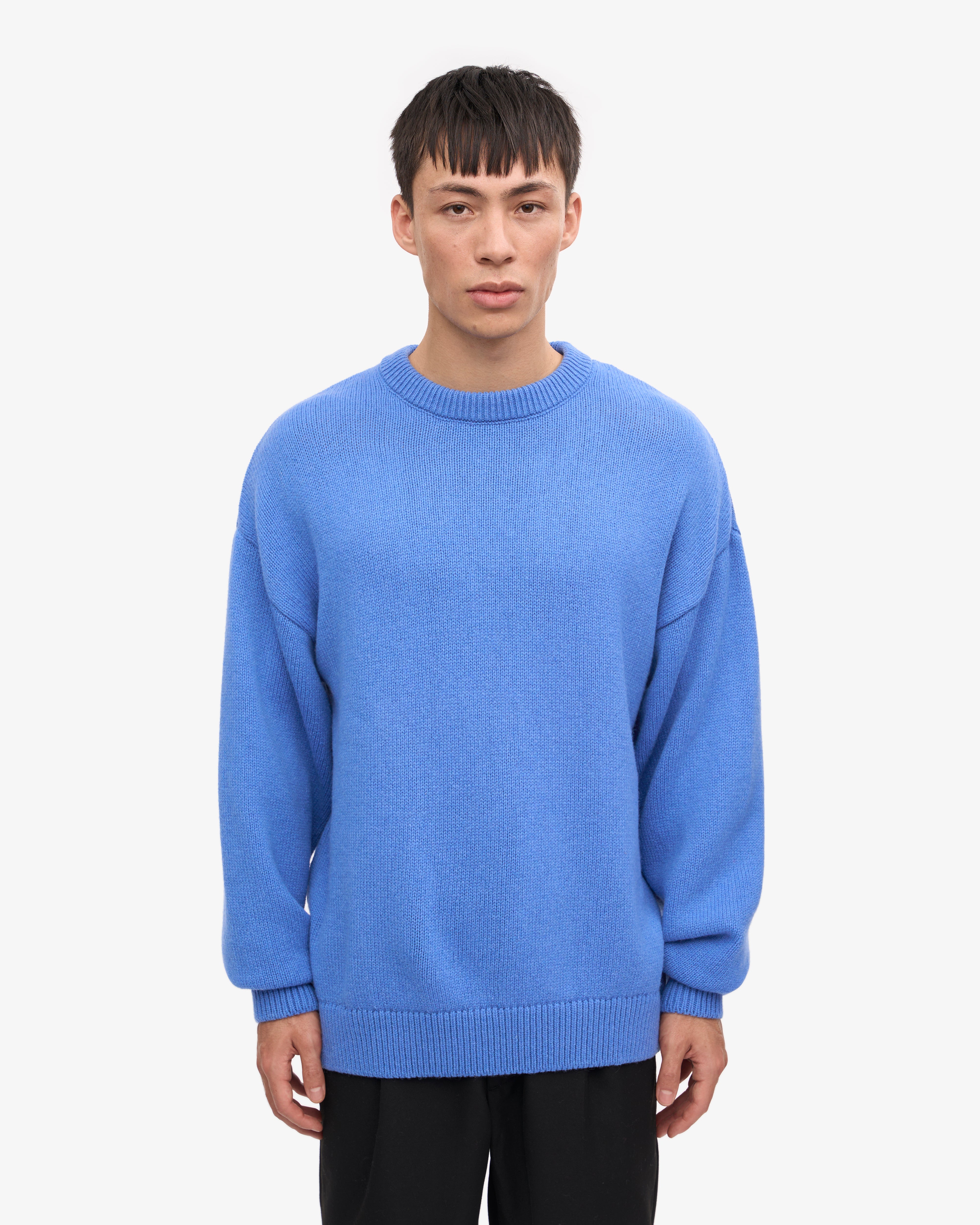 Premium Oversized Merino Wool Sweater - Soft & Warm Crewneck Pullover for Women & Men in Pacific Blue | Perfect for Winter, Casual Outfits & Cozy Loungewear