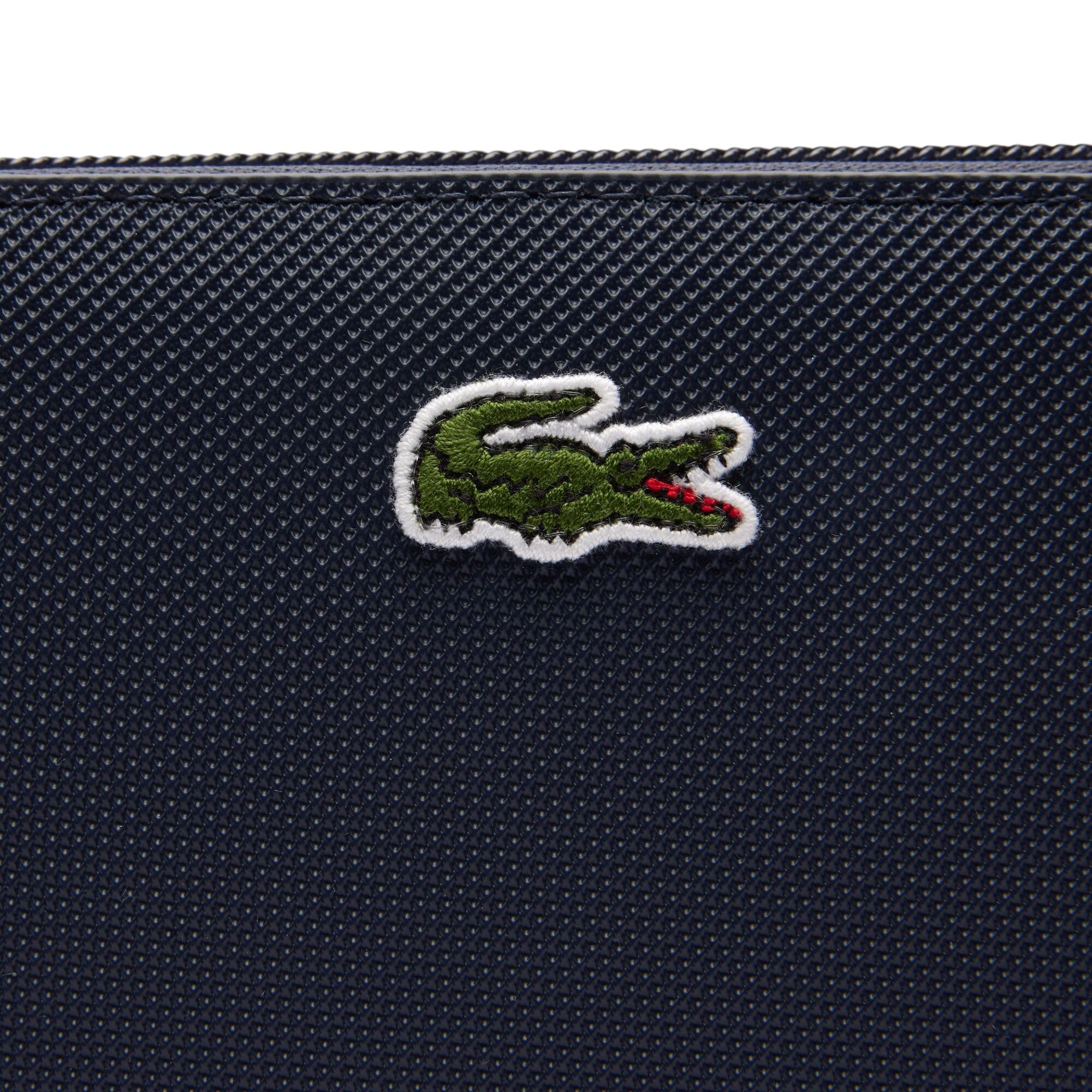 Lacoste Women's L.12 Concept Petit Pique 12-Card Zip Wallet - Slim RFID Blocking Leather Wallet for Credit Cards & ID - Perfect for Everyday Use, Travel, and Business