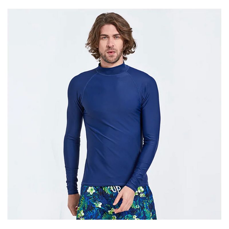 Men's Long Sleeve Rash Guard Swim Shirt - UPF 50+ Sun Protection for Swimming, Surfing & Water Sports | Quick Dry & Comfortable Fit