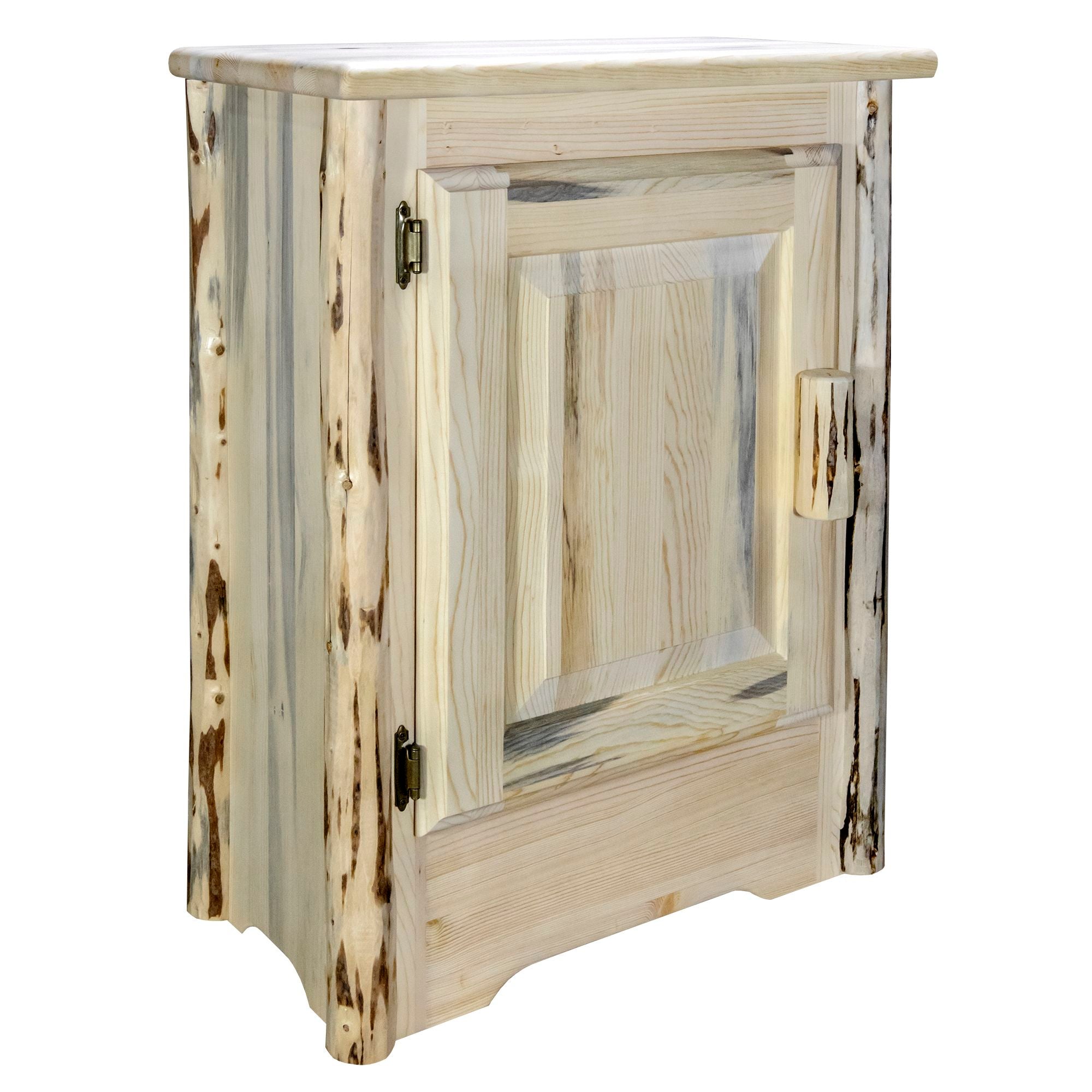 Montana Accent Cabinet - Left Hinged Solid Wood Storage for Living Room, Bedroom & Entryway - Farmhouse Style Sideboard with Adjustable Shelves
