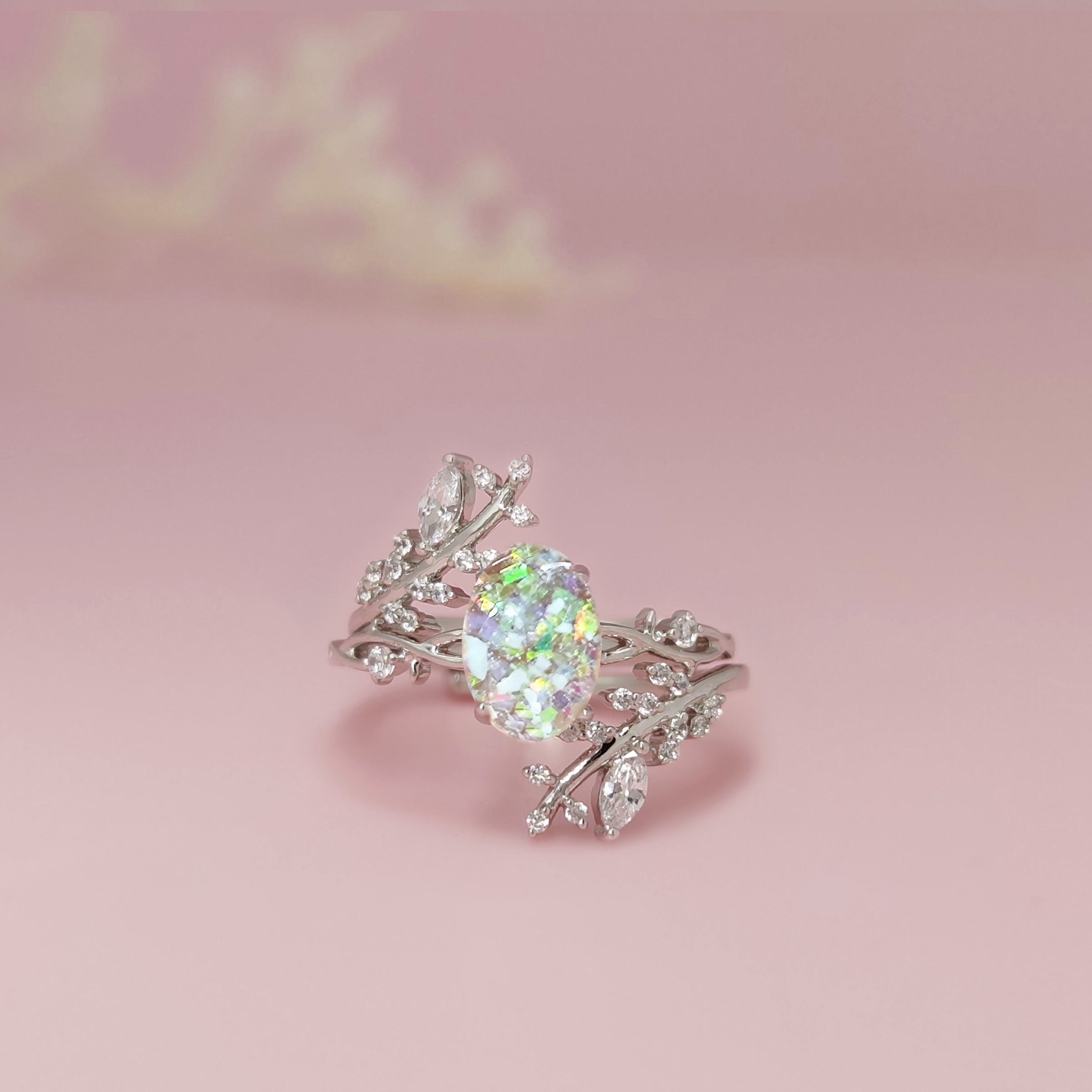 Moonlit Grove: Ashes Ring - Elegant Gothic Silver Jewelry for Women | Perfect for Weddings, Parties & Dark Fashion Accessories