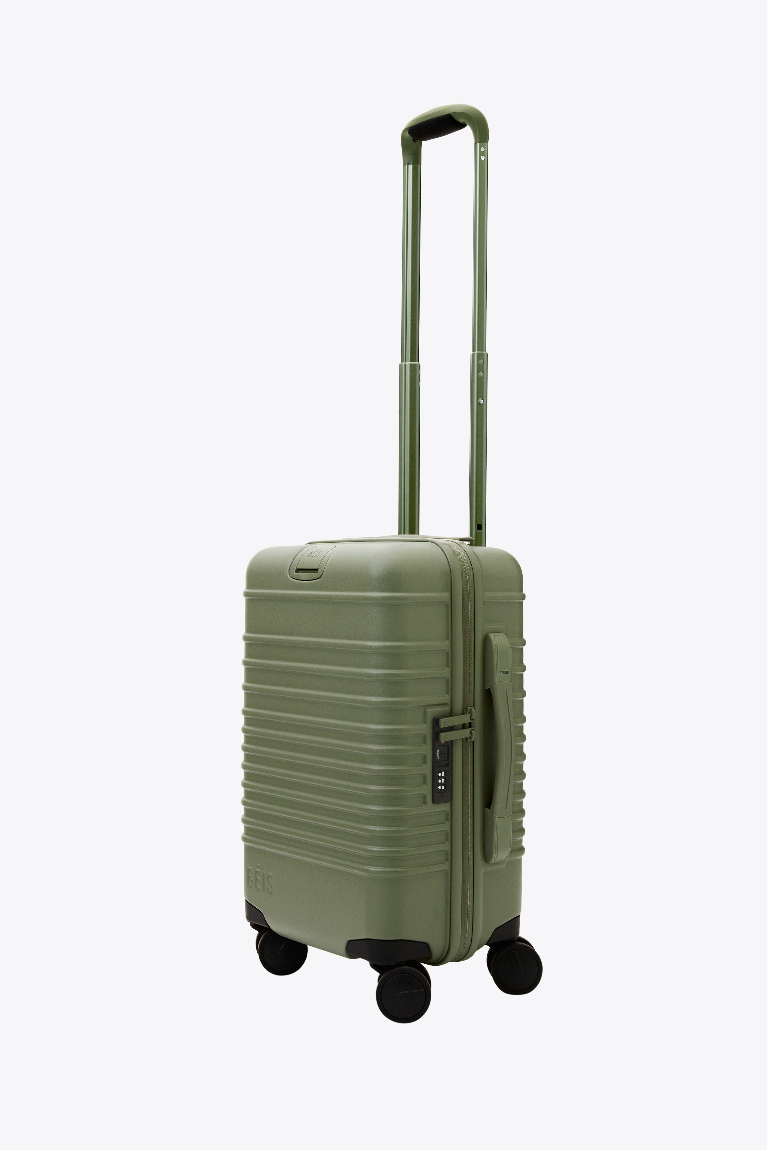 Olive Green Small Carry On Roller Luggage - Perfect for Weekend Trips & Air Travel