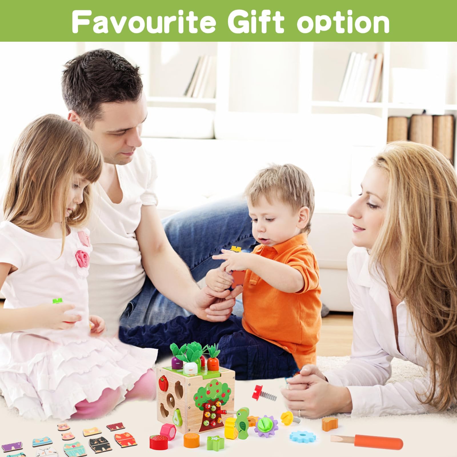 **Wooden Garden Toy Set - Montessori Toddler Toys for Boys & Girls, Fine Motor Skills Learning Game, Preschool Educational Wooden Toys for Kids - Perfect for Indoor & Outdoor Play, Classroom & Home Learning**