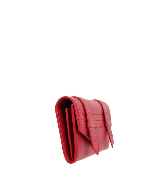 Premium PS1 Continental Flap Wallet in Ruby Red - Luxury Leather Wallet for Men & Women - Perfect for Business, Travel & Everyday Use