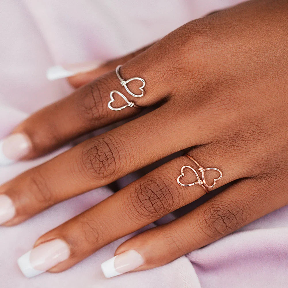 Heart Wire Wrap Ring - Size 7 - Dainty Bohemian Jewelry for Women - Perfect for Valentine's Day, Anniversary & Everyday Wear