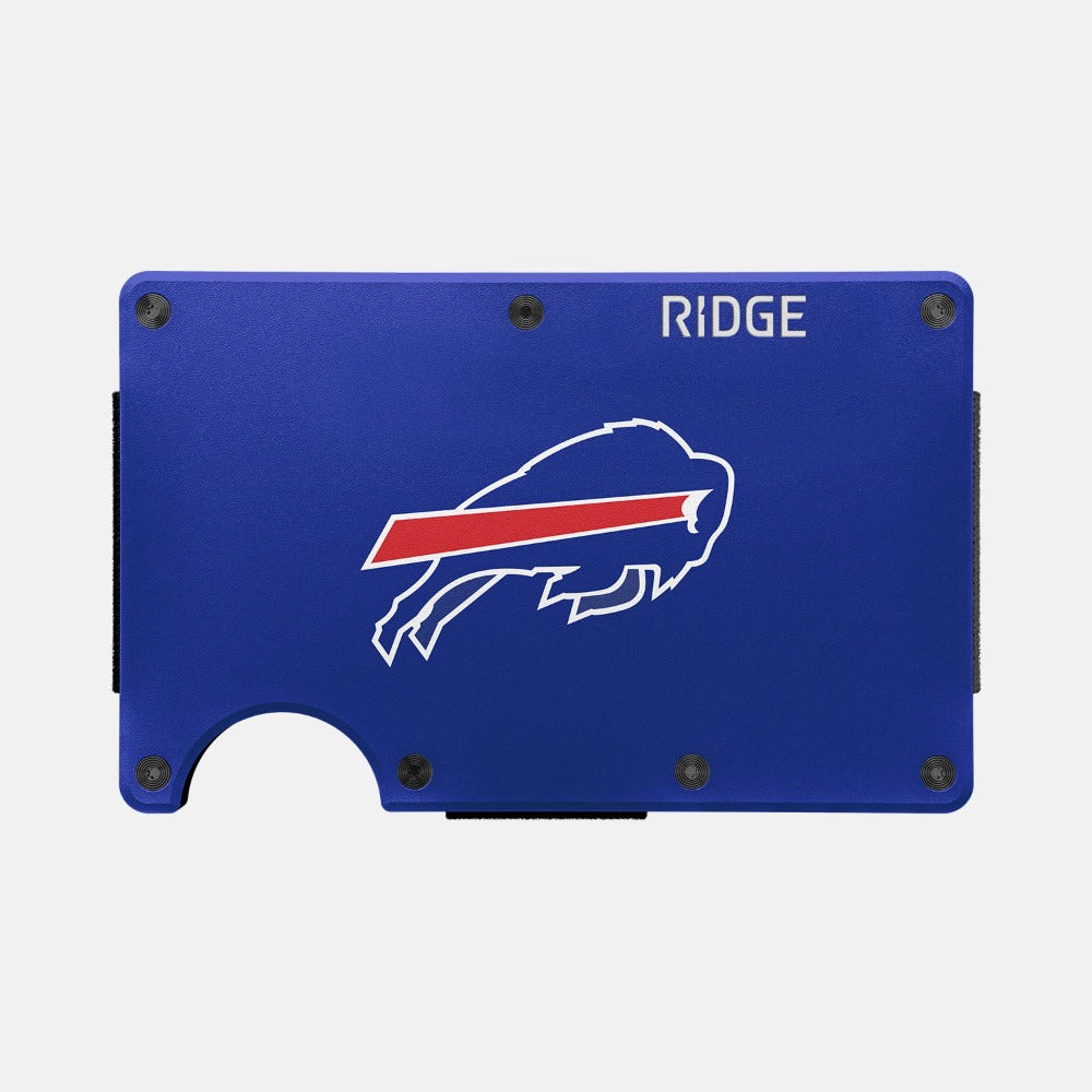 Ridge Wallet for Men - Slim RFID Blocking Front Pocket Wallet - Buffalo Bills NFL Team Design - Perfect for Everyday Carry & Gameday Accessories