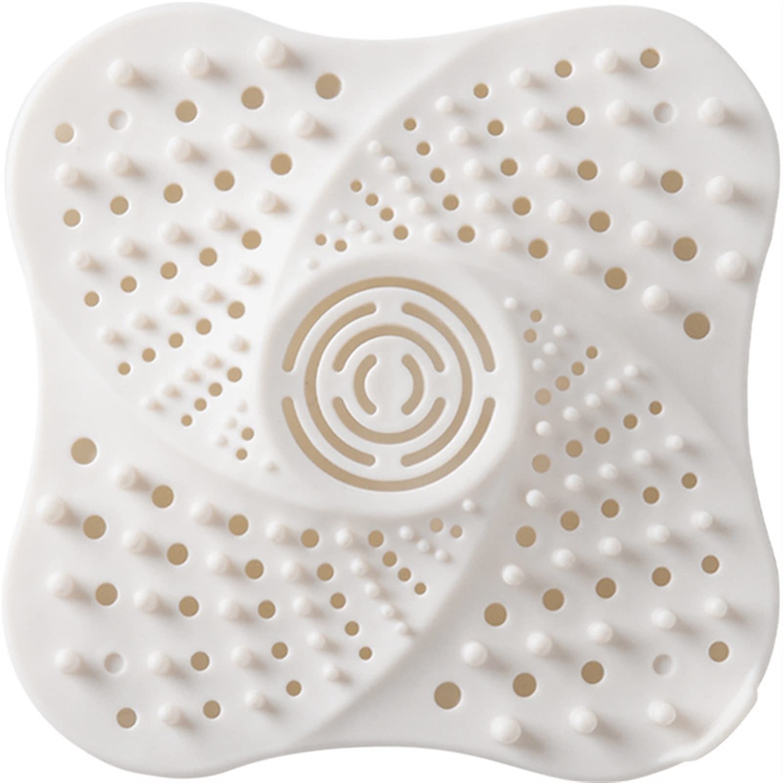 DIGUCFH Anti-Clog Shower Drain Cover - Hair Catcher Stopper for Sink, Bathtub & Floor Drain - White Bathroom & Kitchen Accessories - Prevents Blockages in Showers, Sinks & Tubs