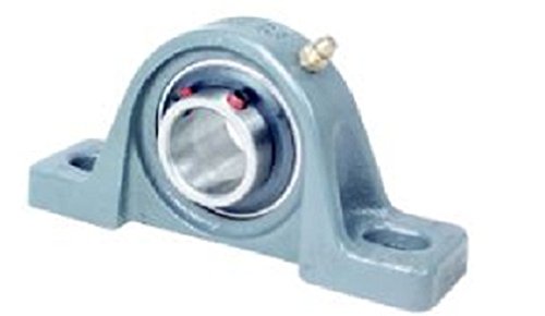 Stainless Steel Pillow Block Bearing SSUCP206-30MM - 30mm Bore, Wide Inner Ring, Relubricable, Anti-Rotation Pin, Set Screw Locking Collar - Metric Single Lip Seal - 1-11/16