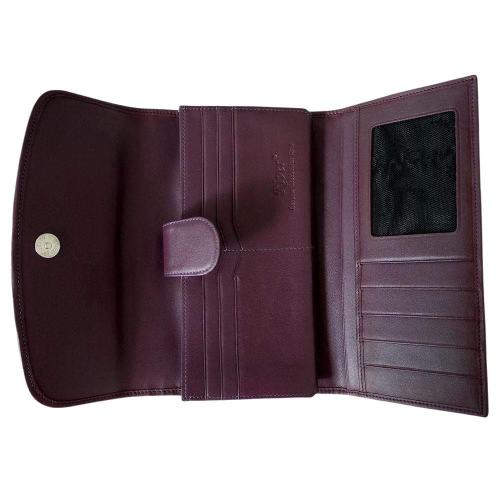 Luxury Purple Crocodile Leather Women's Wallet - RFID Blocking Trifold Purse with Multiple Card Slots & Zipper Coin Pocket - Perfect for Everyday Use, Travel & Gift Giving