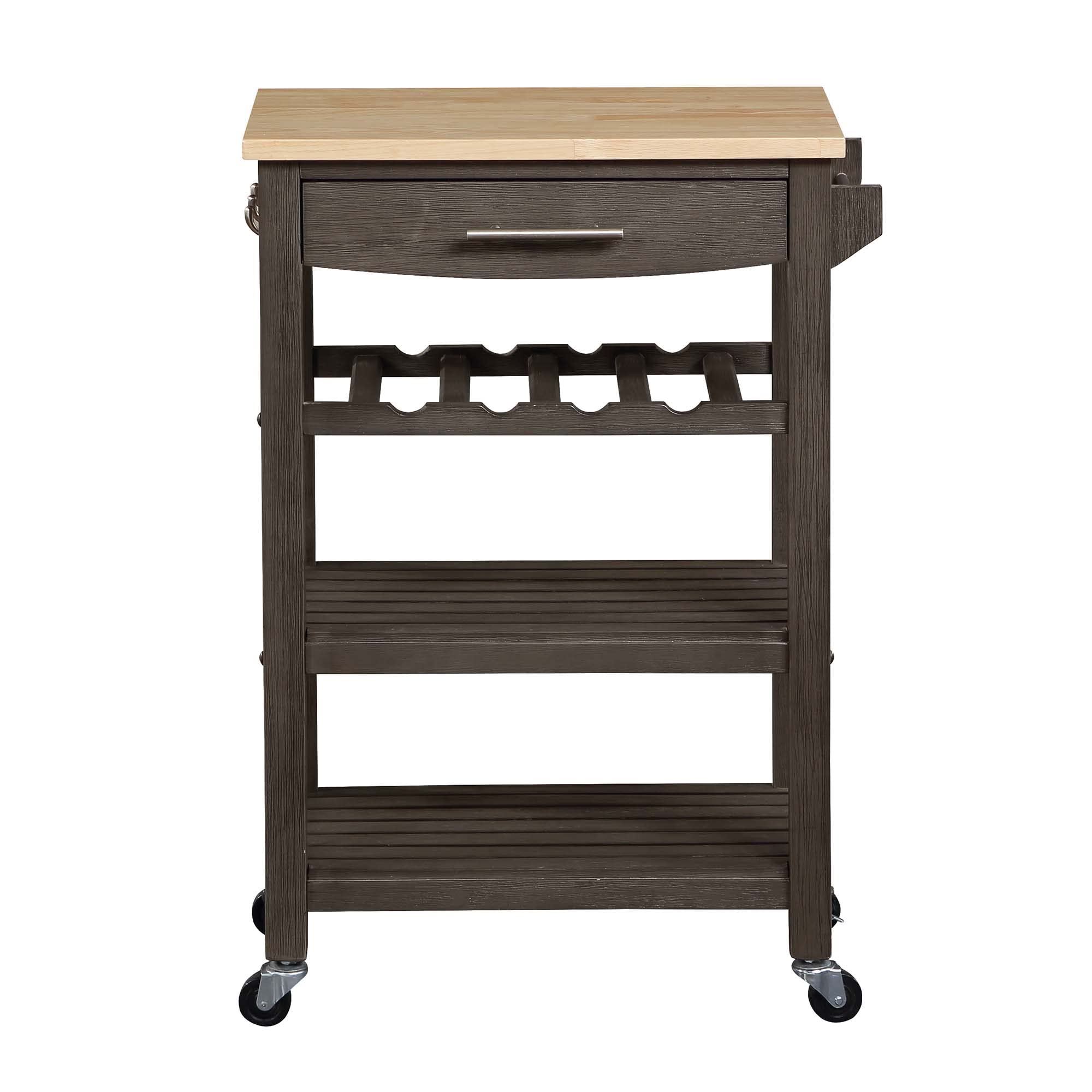 Ellaine 4-Tier Kitchen Cart with Drawer & Wine Rack - 24.75