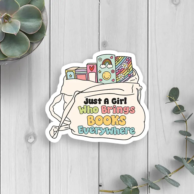 Waterproof Vinyl Book Sticker - Durable & Removable Decal for Laptops, Notebooks, and Journals | Perfect for Book Lovers, Students & Office Use