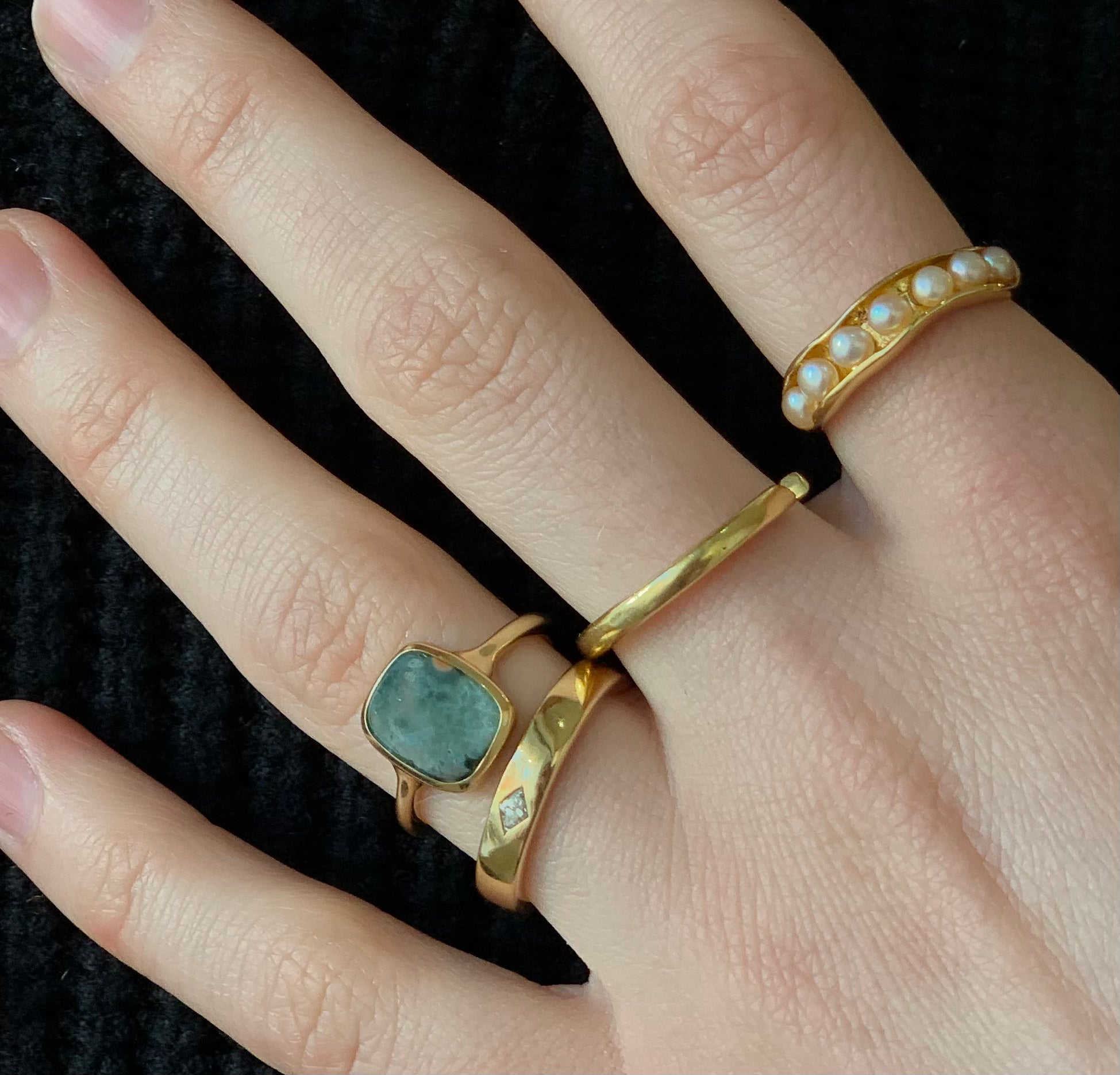 Jasper Rectangle Signet Ring for Men & Women - Handcrafted Gemstone Jewelry - Perfect for Engraving, Gifts & Everyday Wear