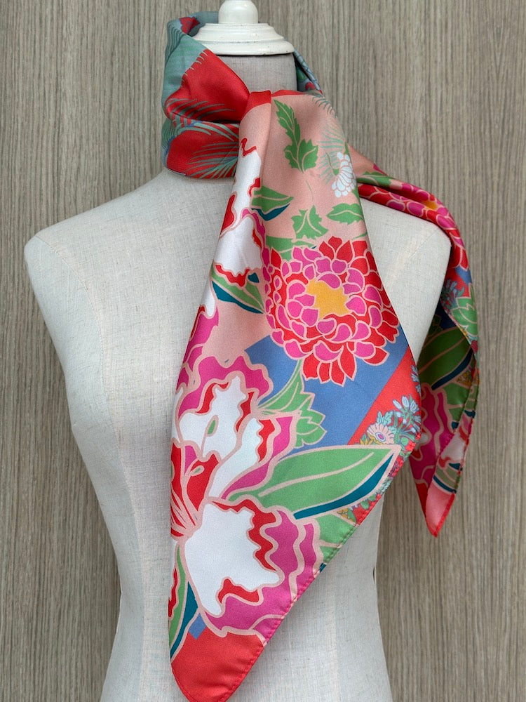 Luxury Jalan Besar Silk Scarf - Elegant Women's Fashion Accessory for Parties, Weddings & Special Occasions
