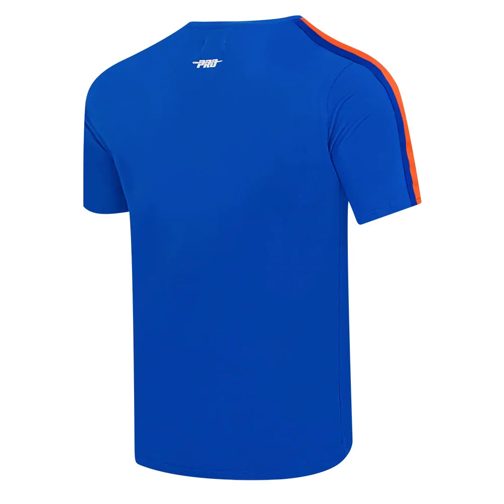 Denver Broncos Retro Classic Chenille Striped T-Shirt for Men - Vintage NFL Football Fan Jersey, Soft Cotton Tee for Game Day, Tailgating & Casual Wear