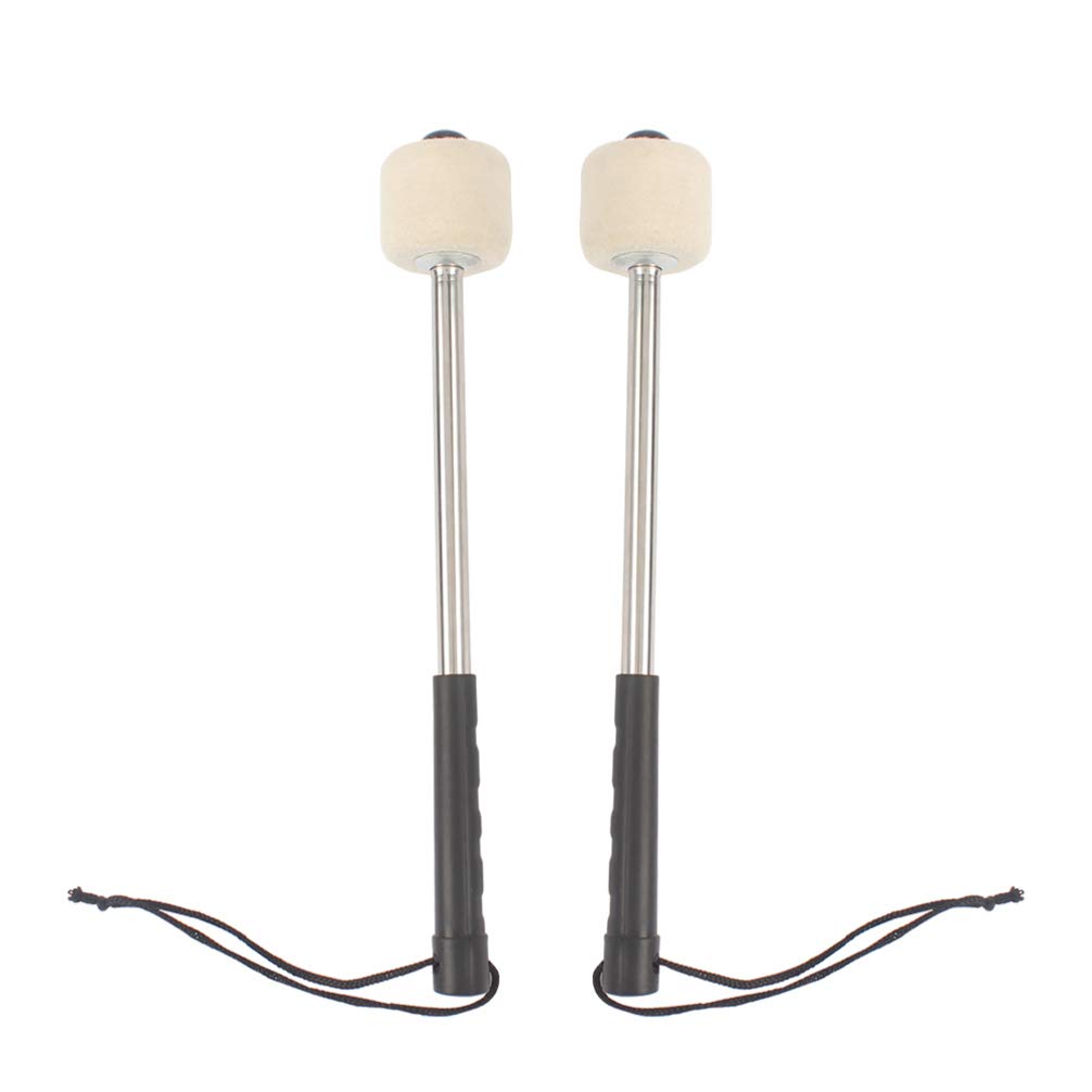 Professional Timpani Mallets with Felt Head & Stainless Steel Handle - Drum Mallet for Percussion Instruments | Perfect for Orchestras, Drum Kits & Music Classrooms