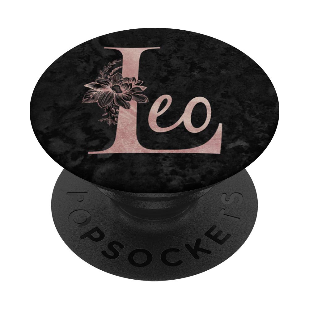 Leo Zodiac Sign Astrology Pink Rose on Black Design T-Shirt - Perfect for Birthday Gifts, Cosplay & Astrology Lovers