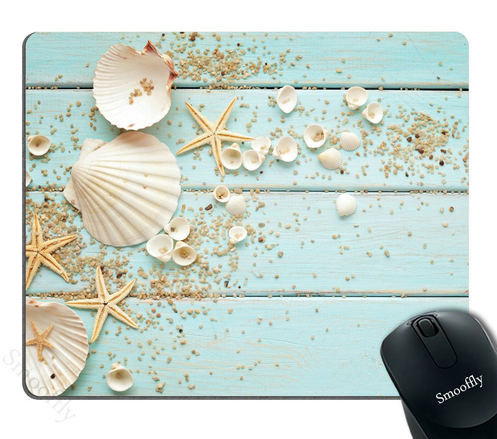Custom Starfish & Shells Gaming Mouse Pad - Non-Slip Rubber Base, Large Rectangle Mousepad for PC, Laptop, Office & Gaming Setup - Perfect for Gamers, Graphic Designers & Home Office Workspaces