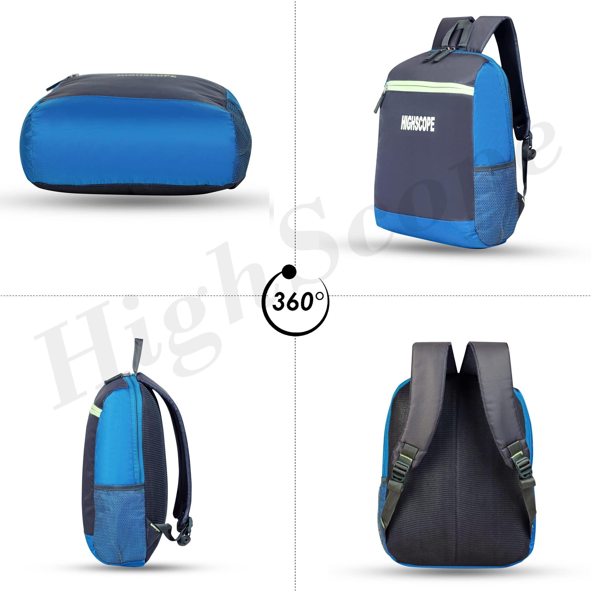 HighScope Durable Waterproof Backpack for School, College, Tuition & Daily Use - Perfect for Students, Travel & Work Commute