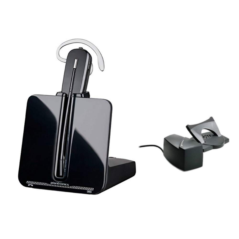 Plantronics CS540 Wireless Headset with HL10 Lifter - Noise Cancelling Mic, DECT 6.0 Technology, Convertible Headband (Renewed) - Perfect for Call Centers, Office & Remote Work