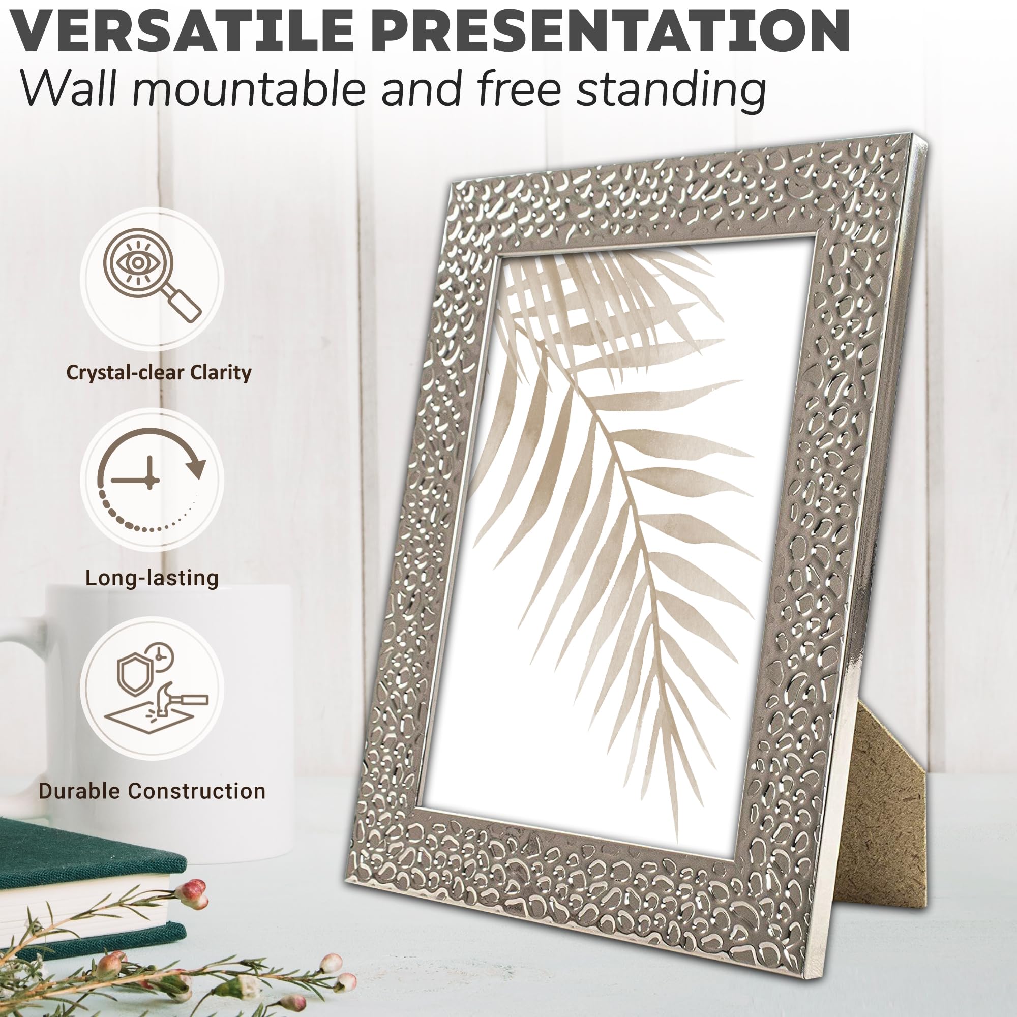 5x7 Photo Frame - Self Standing & Wall Mountable Picture Frame for 5x7 Photos - Perfect for Home Decor, Office Display, and Gift Giving