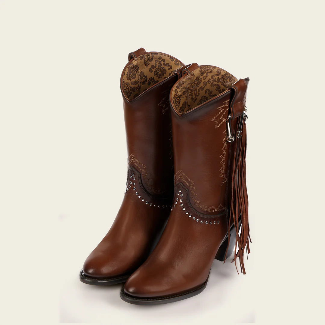 **Cuadra Honey Western Cowgirl Leather Boots for Women - Stylish & Comfortable Riding Boots for Country, Rodeo & Fashion**
