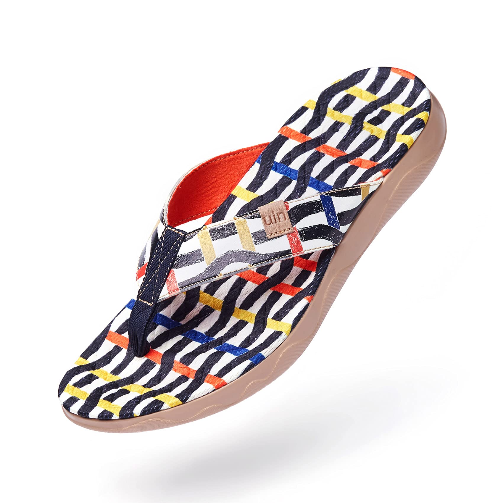 UIN Women's Flip Flops - Comfortable Non-Slip Thong Sandals for Beach, Summer & Travel | Hand-Painted Art Design | Casual Slippers for Pool, Vacation & Outdoor Activities