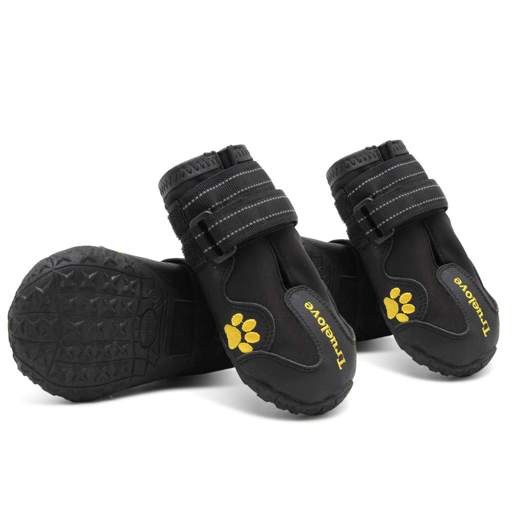 MOKCCI Waterproof Dog Boots with Reflective Straps - Paw Protection Shoes for Small, Medium & Large Dogs - Perfect for Winter Snow, Rainy Days & Outdoor Adventures