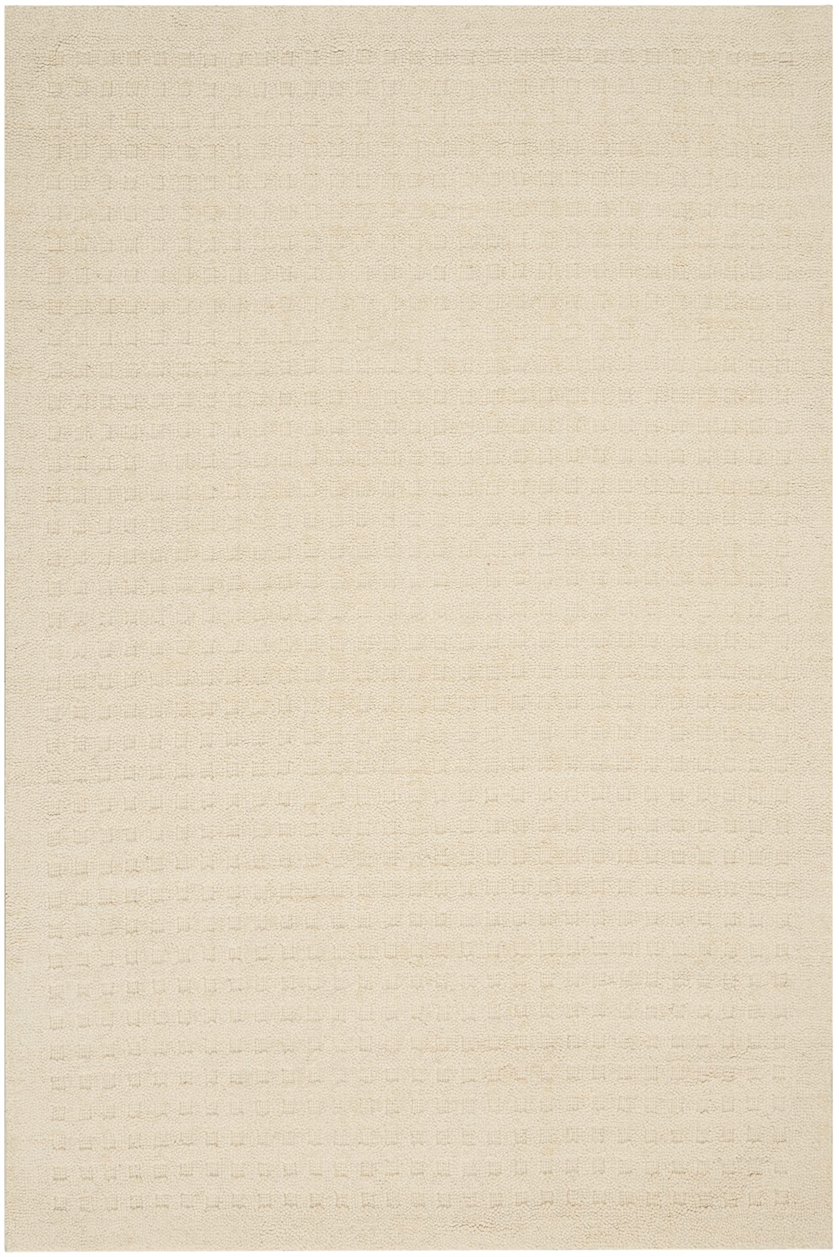 Nourison Perris Solid Ivory 5' x 7'6