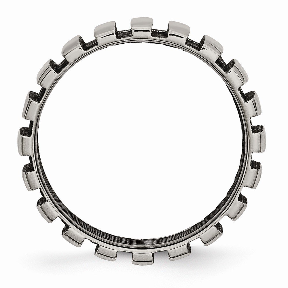 Titanium and Black IP-Plated 6mm Wedding Band Ring for Men - Durable, Comfort Fit, Hypoallergenic - Perfect for Engagement, Anniversary, and Everyday Wear