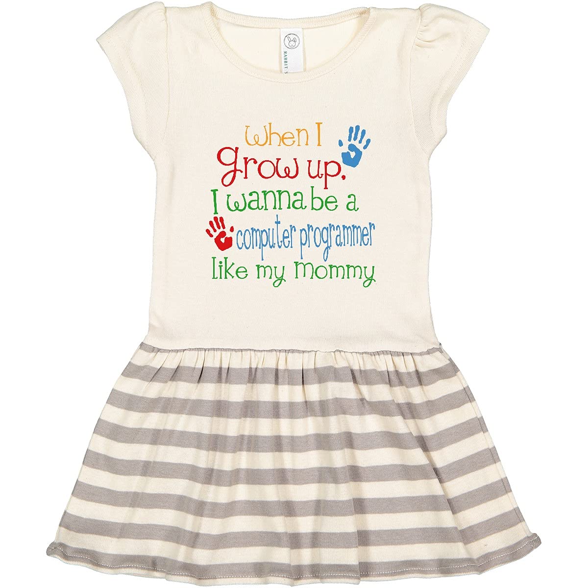 Inktastic Computer Programmer Like Mommy Toddler Dress - Cute Coding Themed Outfit for Baby Girls & Toddlers - Perfect for Tech Events, Family Photos & STEM Activities