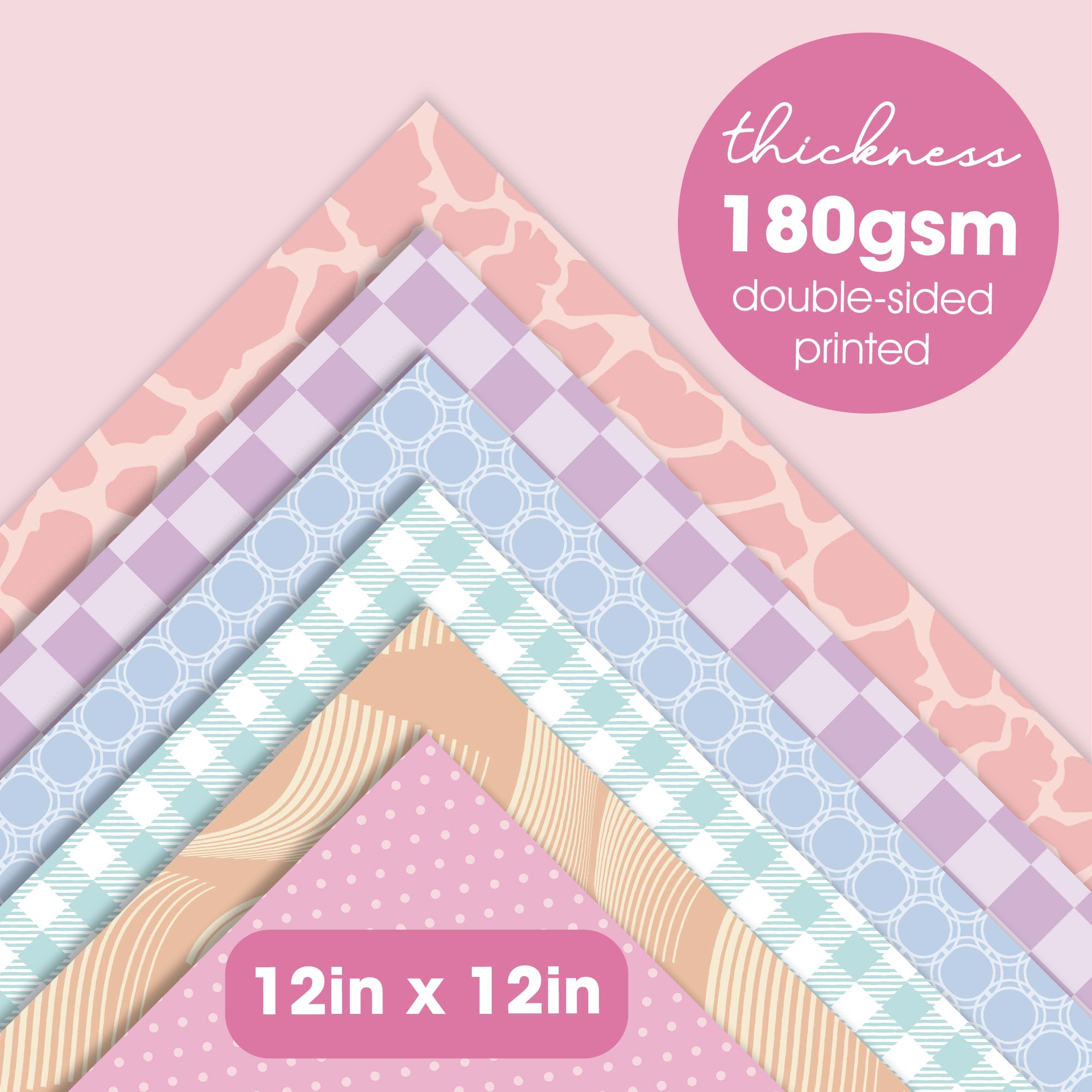 12x12 Inch Pastel Easter Scrapbooking Paper - 36 Sheets Premium Cardstock for Card Making, Journaling, Planner, Origami & Scrapbook Backgrounds - Perfect for DIY Crafts, Easter Decorations and Memory Keeping Projects