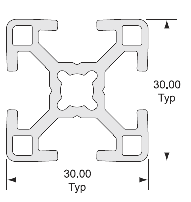 3030 T-Slot Aluminum Extrusion 1M/1.5M Length - Heavy Duty DIY Frame for 3D Printers, CNC Machines & Workbenches (Store Pickup Only)