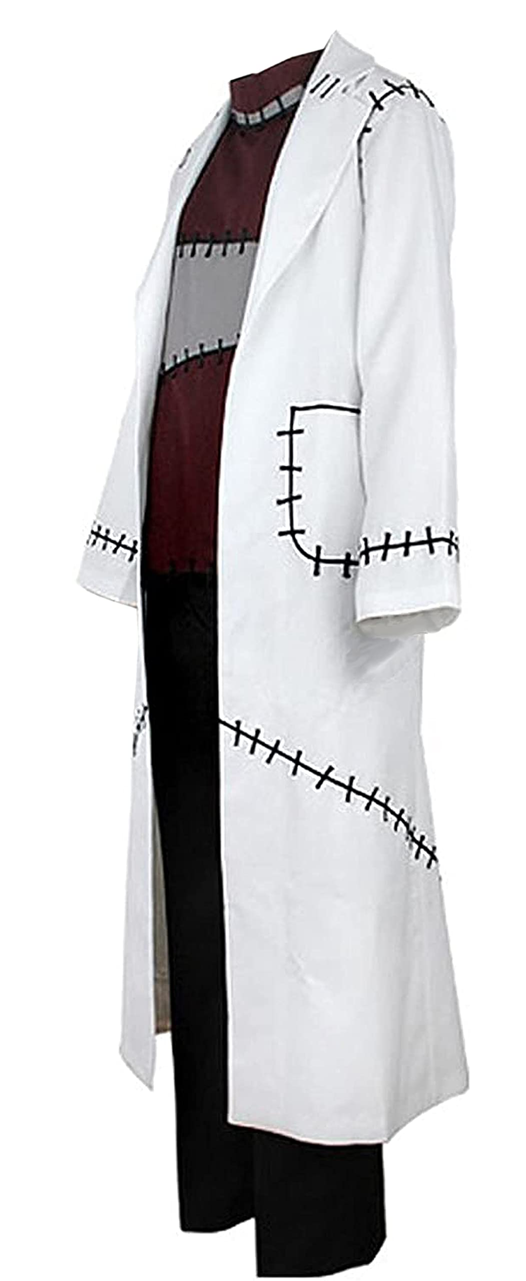 Professional Doctor Cosplay Costume - White Lab Coat with Splicing Design - Full Set US Size - Perfect for Halloween, Role Play & Themed Parties