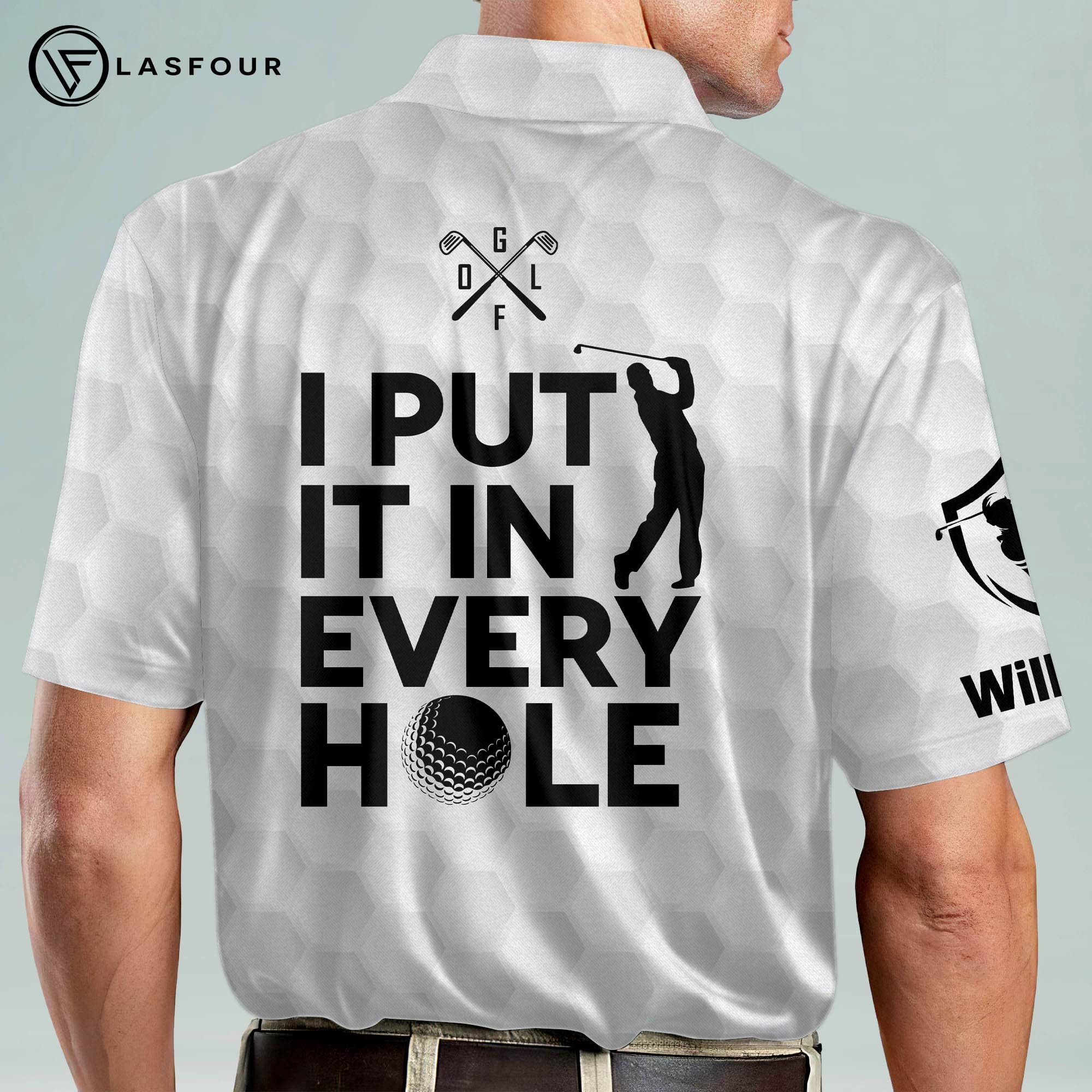American Flag Golf Polo Shirts for Men - Funny 'I Put It In Every Hole' Design - Lightweight Short Sleeve Performance Shirt - Perfect Golf Gift for Dad & Friends - Ideal for Golf Tournaments, Country Club Events & Casual Summer Wear