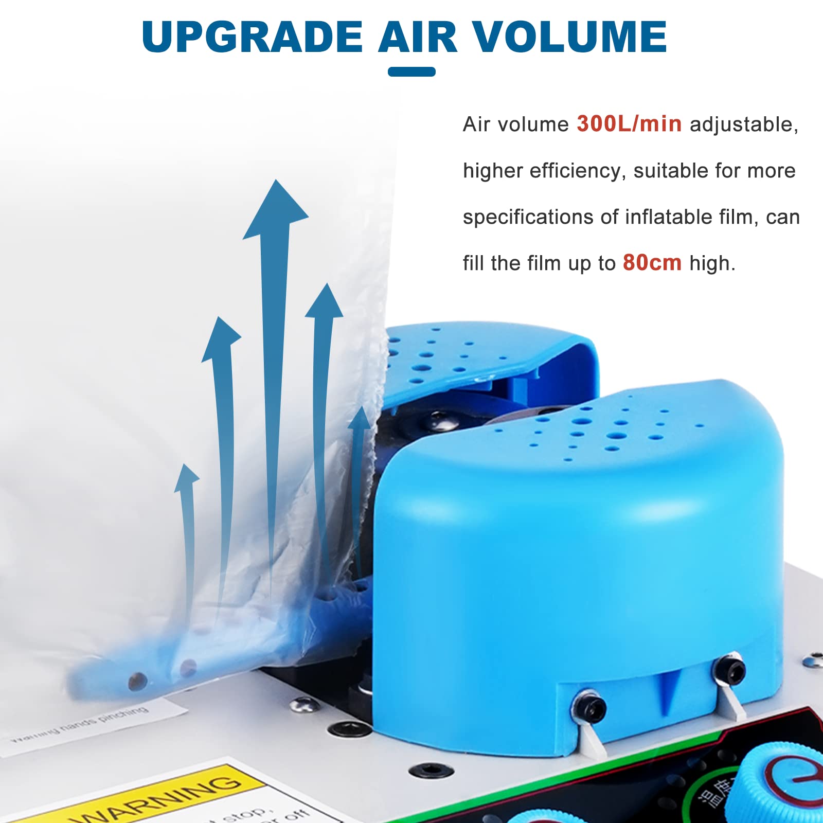 Portable Air Cushion Machine 32ft/min - 300L/min Inflatable Air Pillow Packing System for Shipping, Moving & E-commerce Packaging | Perfect for Fragile Items, Electronics & Online Store Shipments