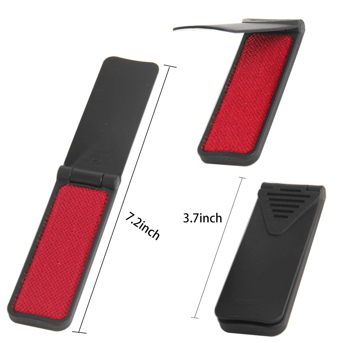 6 Pack Mini Foldable Lint Brushes - Portable Fabric & Pet Hair Remover for Clothes, Furniture, Car Seats - Perfect for Travel, Home, Office & Purse Use
