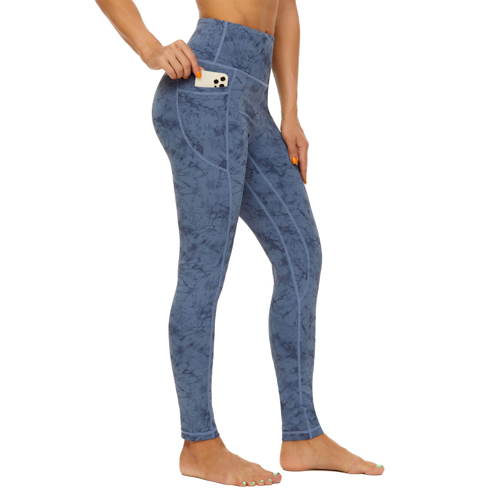 CCKO High Waisted Yoga Pants for Women with Pockets - Stretchy Workout Leggings Tummy Control - Perfect for Gym, Running & Everyday Wear