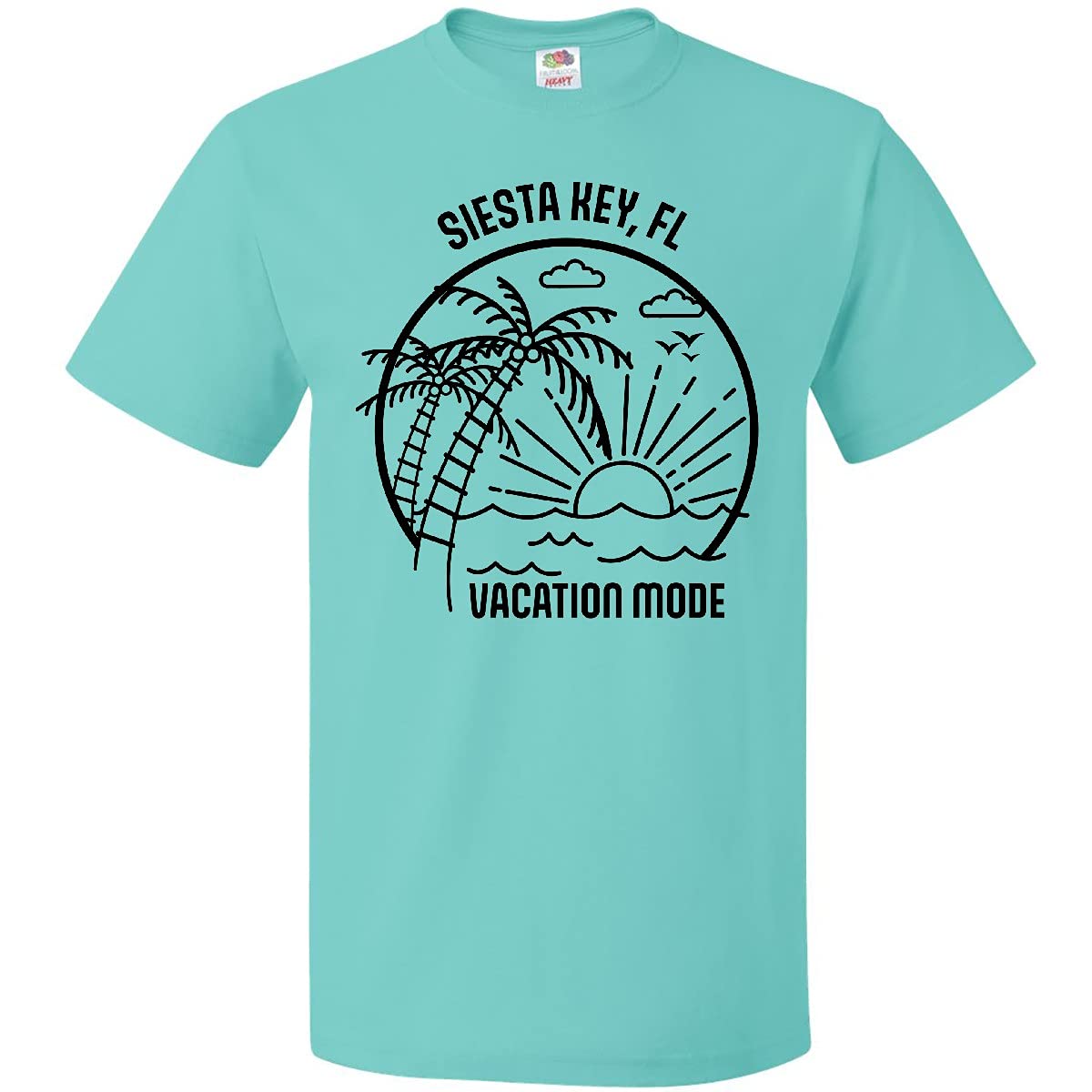 Inktastic Summer Vacation Mode Siesta Key Florida Beach T-Shirt - Comfortable Casual Tee for Beach Trips, Travel & Relaxation