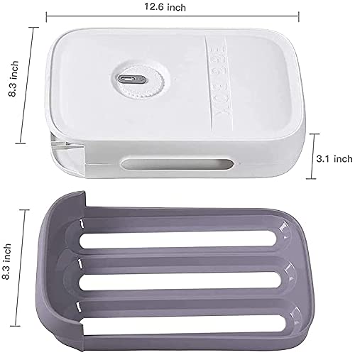 2-Pack Green Refrigerator Egg Storage Container with Date Tracker - Drawer-Style Fresh Egg Keeper for Home Kitchen Organization | Perfect for Storing, Organizing & Tracking Egg Freshness in Your Fridge