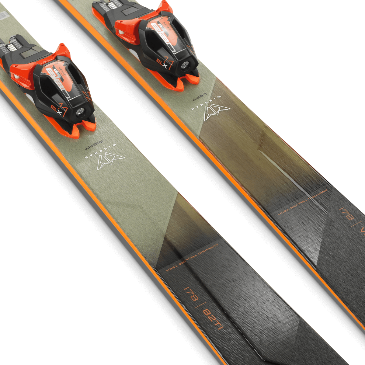 Elan WINGMAN 82 TI PS Ski with ELX 11.0 DB383218 Bindings 2025 - All-Mountain Performance for Powder, Groomers & Park Riding
